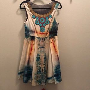 Anthropologie beaded watercolor size 8 dress